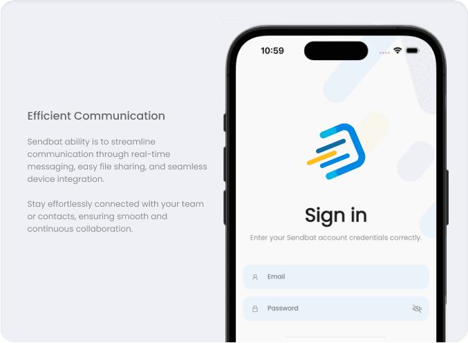 Efficient customer communication in the Sendbat app